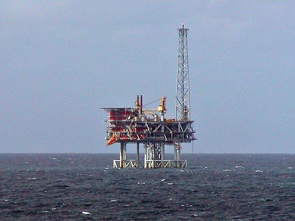 A North Sea oil platform.